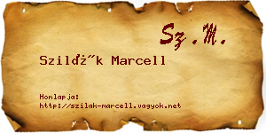Szilák Marcell névjegykártya