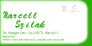 marcell szilak business card